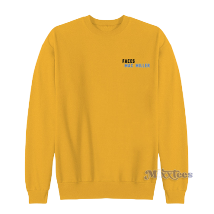Mac Miller Faces Sweatshirt Yellow