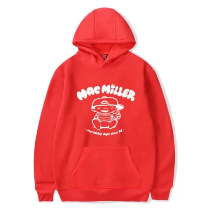 Mac Miller Rapper Swimming Hoodie – Red
