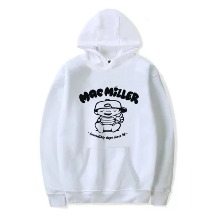 Mac Miller Rapper Swimming Hoodie – White